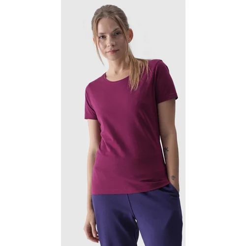 4f Women's Smooth T-Shirt With Logo Purple WMM00TTS