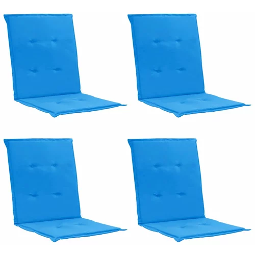  Jastuci za vrtne stolice 4 kom plavi 100 x 50 x 3 cm