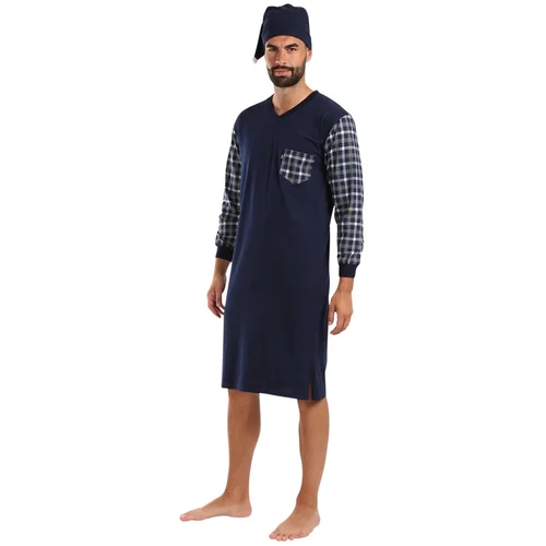 Foltýn Men's nightgown dark blue oversized