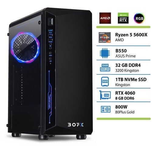 BOFX nash 2 R5-5600X 32GB 1TB RTX4060 gaming namizni računalnik, (21730237) Slike