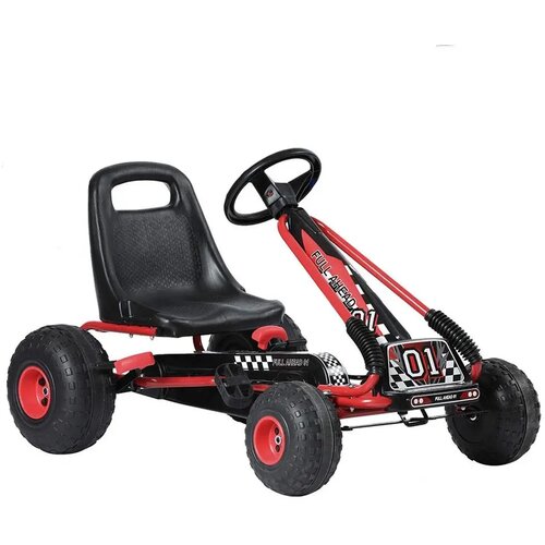 Lean_Toys Rdeči gokart A-15 z napihljivimi kolesi Cene