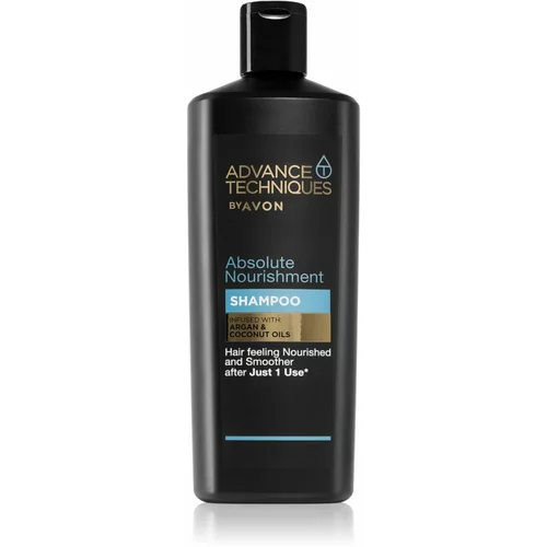 Avon Advance Techniques Absolute Nourishment hranilni šampon z maroškim arganovim oljem za vse tipe las 700 ml