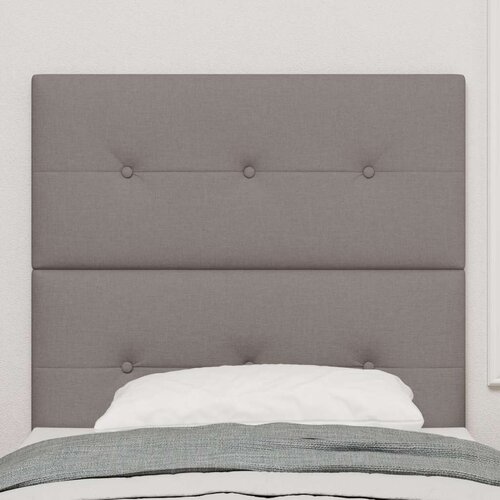  Naslon za glavu s dugmićima taupe 80 cm tkanina Slike