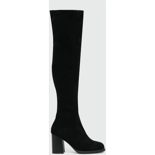 Answear Lab Elegantni škornji ženski, črna barva