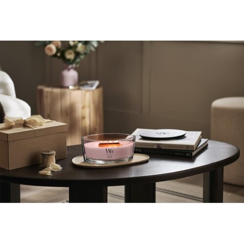 WoodWick Rose Blush di&amp;scaron;eča sveča z lesenim stenjem 453.6 g Slike