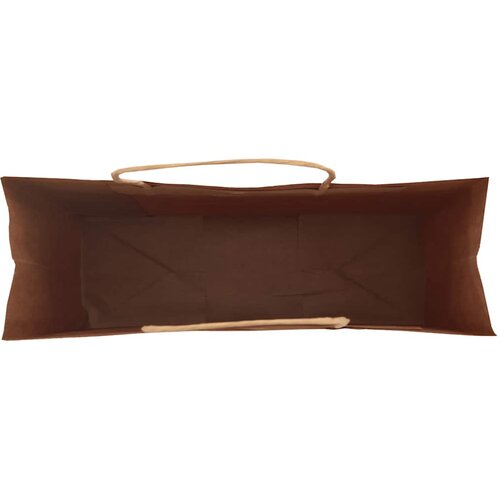  Papirnate vrećice 250 kom s ručkama smeđe 32x12x42 cm Slike