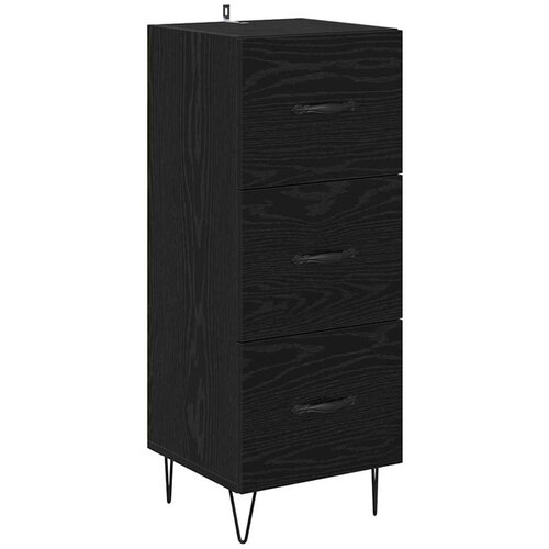 vidaXL Strani &scaron;al Črni hrast 34 x 34.5 x 90 cm Konstruiran les, (5000107377) Cene
