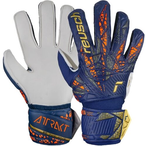 Reusch ATTRAKT SOLID JUNIOR, dečije golmanske rukavice za fudbal, plava 5472515 Slike