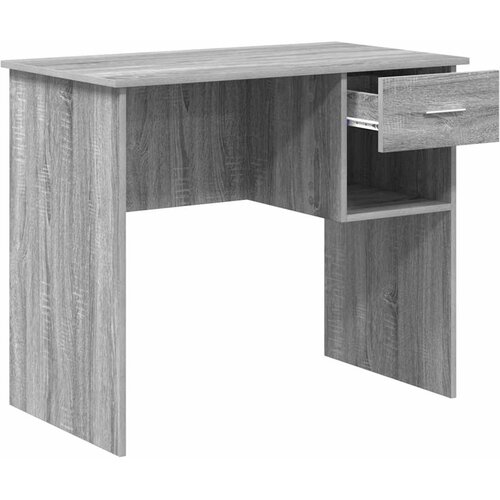  Stol s ladicama Siva Sonoma 90 x 49 x 75 cm Konstruirano drvo Slike