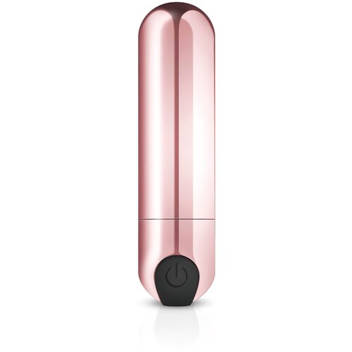 Rosy Gold Bullet - punjivi, mini stick vibrator (rosegold) Slike