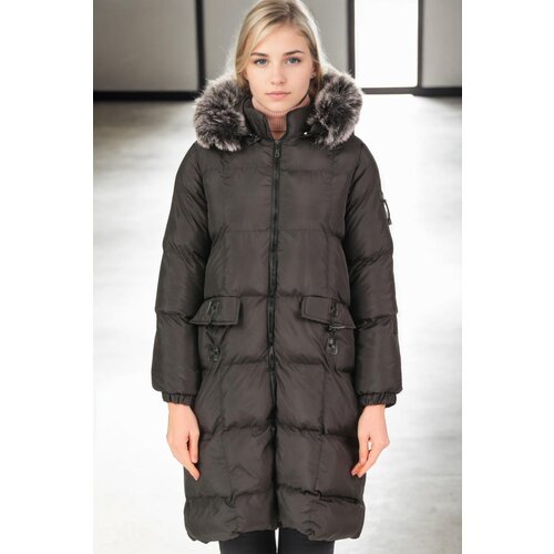 Dewberry Z6706 WOMEN&amp;#039;S COAT-BLACK-1 Slike