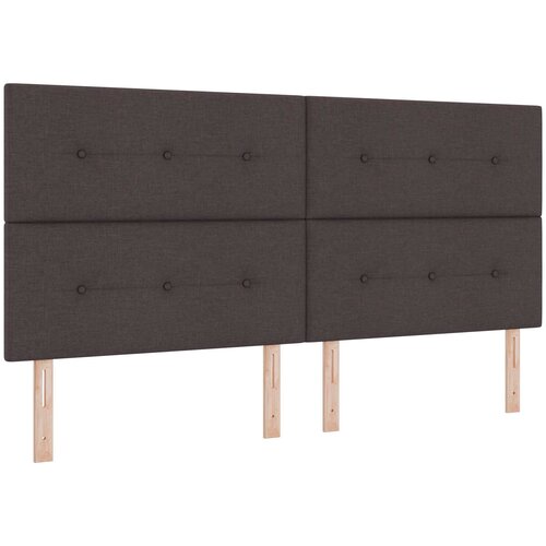  Krevet od pjene s madracem i LED-om Tamno smeđa 200 x 200 cm Slike