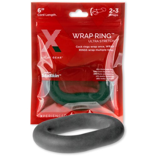 PerfectFIT Ultra Wrap 6 - debeli prsten za penis - crni (15 cm) Slike
