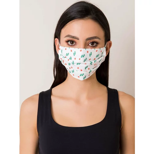 Fashion Hunters White protective mask with beach print