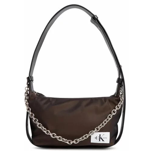Calvin Klein Jeans Ročna torba Nylon Chain Shoulder Bag22 K60K611225 Črna