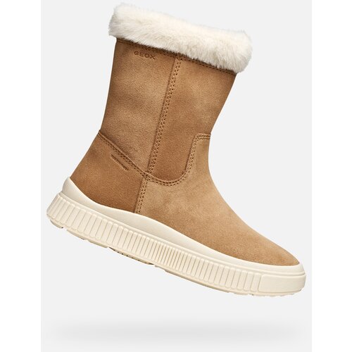 Geox Brown Girls Winter Boots Laquinny WPF - Girls Cene