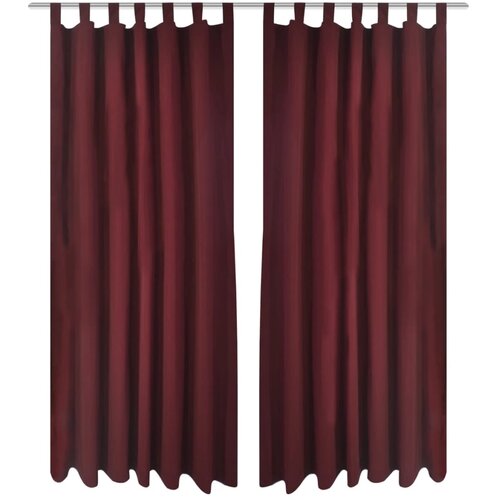  2 kom Bordo Mikro-Satenska Zavjesa s Tregerima 140 x 245 cm Cijene