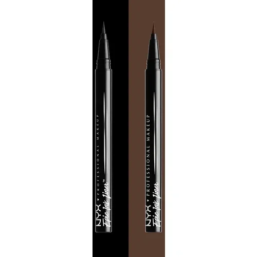 NYX Professional Makeup Epic Ink Liner vodoodporna črtalo za oči za natančen nanos 1 ml odtenek 02 Brown
