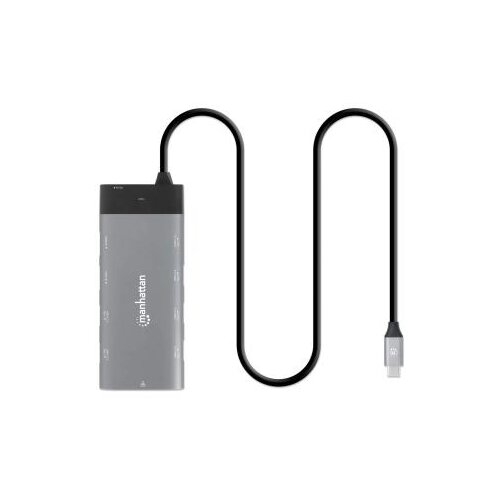 Manhattan Docking station 130714 10in1 USB-C - 2xHDMI/5xUSB/LAN/PD 100W Slike