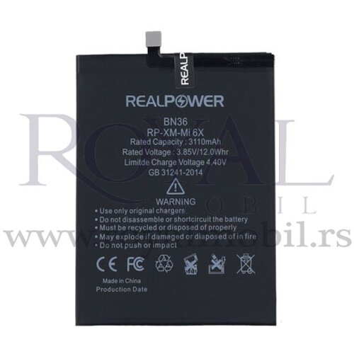 REAL POWER baterija  za xiaomi mi 6X Bn36 Cene