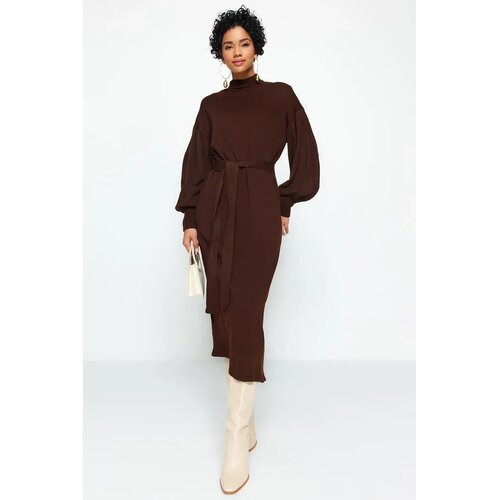 Trendyol Modest Ženska haljina Tctaw24Eb00023, Smeđa Cene