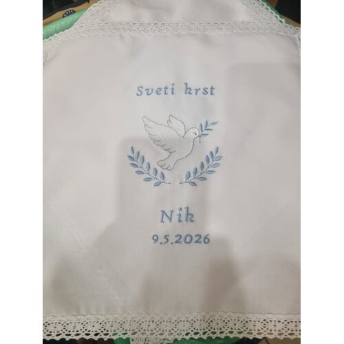  KRSTNI PRTIČEK s križcem in pentljico KRSPRT 10 Slike