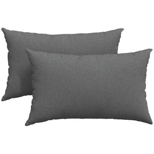  Jastučići za sofu 2 pcs Tamno siva 50 x 30 cm tkanina Slike