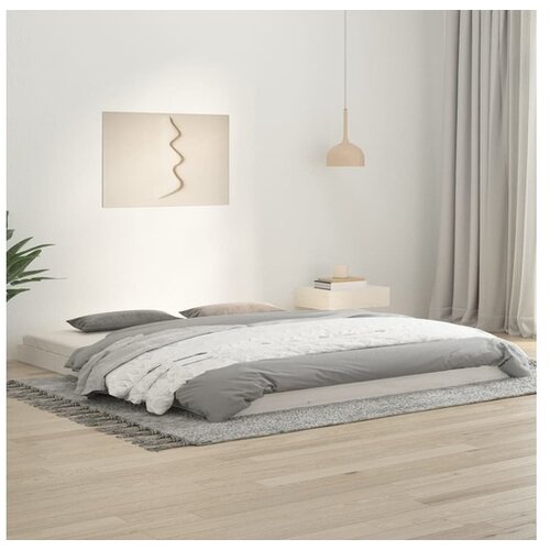  Posteljni okvir bel 180x200 cm trdna borovina 6FT Cene