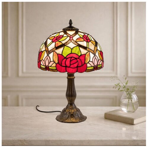 Brilagi tiffany vitražna stona lampa garlan 1xE27/40W/230V Cene