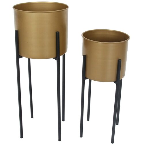 Garden Pleasure Metalne posude za cvijeće u setu 2 kom ø 24 cm Dempo – Cene