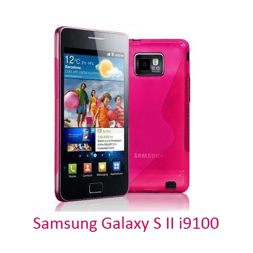  Gumijasti / gel etui S-Line za Samsung Galaxy S II i9100 / S II Plus i9105 - roza