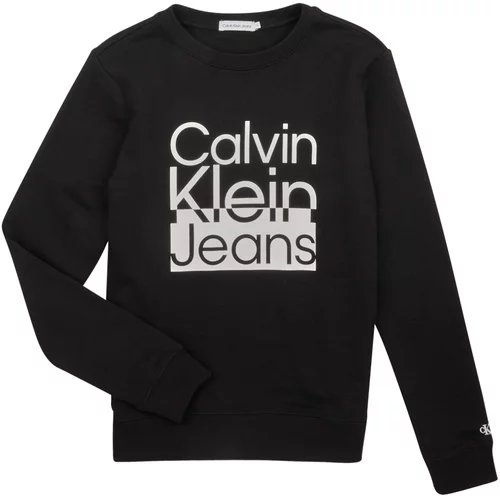 Calvin Klein Jeans BOX LOGO SWEATSHIRT Crna