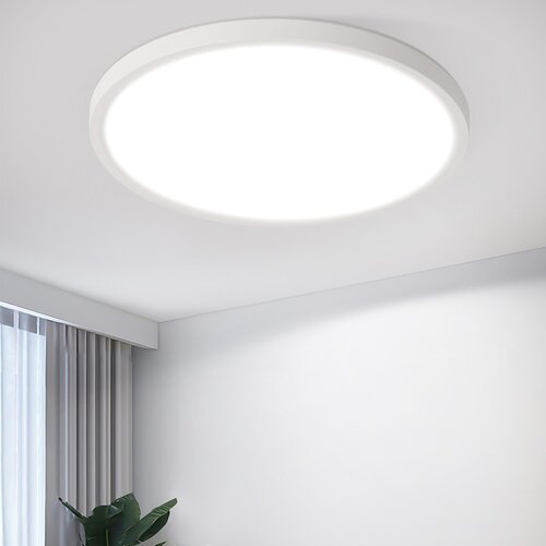 Nettlife ravna LED stropna svetilka za spalnico črna 18 cm 15 W nezatemnljiva topla bela 3000K, (22111159) Cene