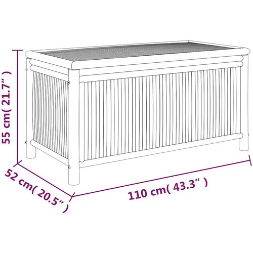  Vrtna kutija za pohranu 110 x 52 x 55 cm od bambusa Slike