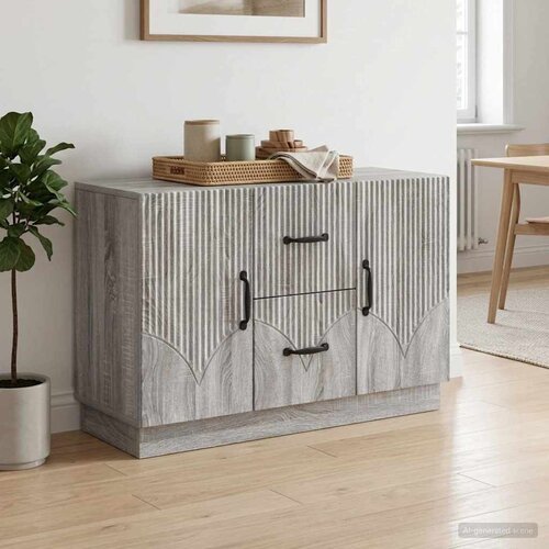  Kreveta Siva sonoma 89 x 34,5 x 57 cm Konstruirano drvo Slike