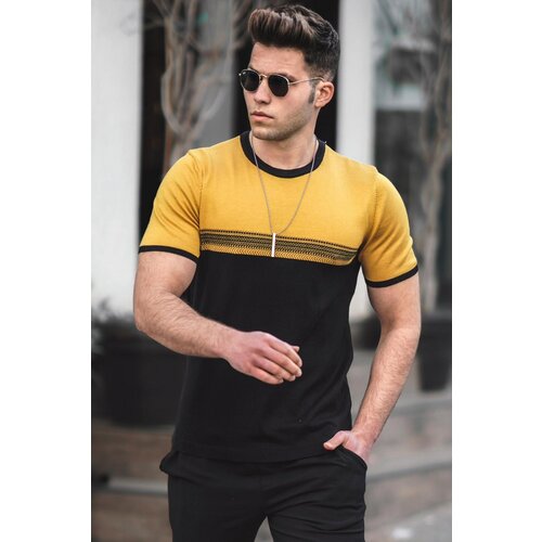Madmext Men's Mustard Knitwear T-Shirt 5094 Cene