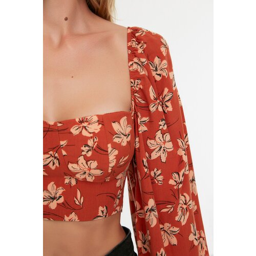 Trendyol Women's Crop Top Floral Cene