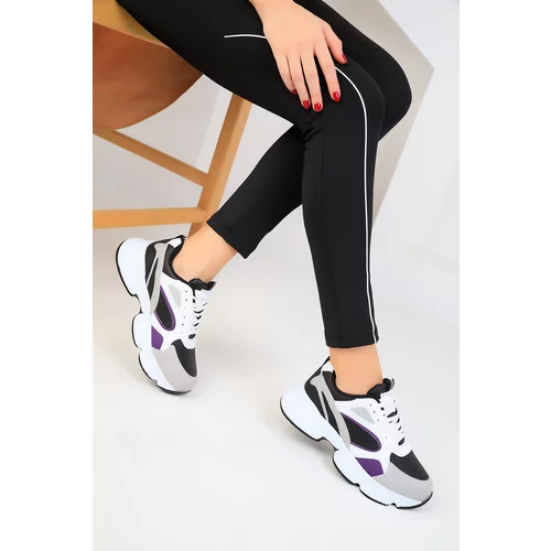Soho Ice-Black-Lilac-C Women's Sneakers 17226