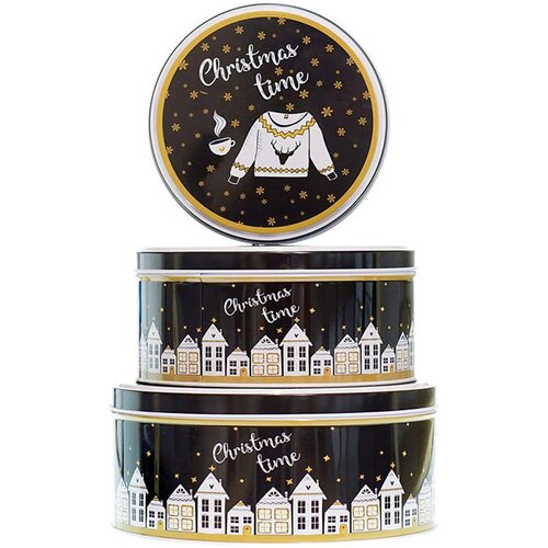  Darilna kovinska &amp;scaron;katla za pi&amp;scaron;kote christmas time, 3/1 Slike
