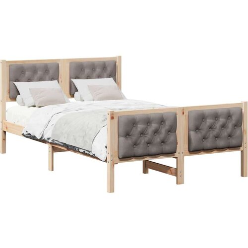  Okvir za krevet Sivo-smeđa 120 x 200 cm tkanina Slike