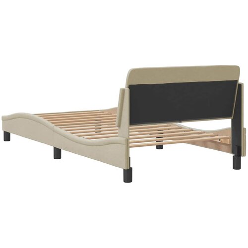  Okvir za krevet Dover krem 100 x 200 cm od tkanine Slike