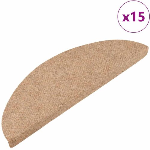 vidaXL Samolepilne preproge za stopnice 15 kosov 56x17x3 cm bež, (20753250) Cene