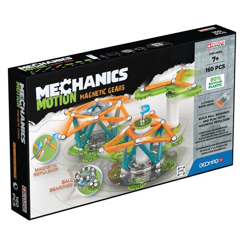 Geomag mechanics motion set za konstrukcijo magnetnih zobnikov, 160 kosov (871772007685) Slike