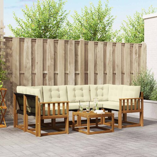  Set vanjskih sofa 7 kom. Prirodna i krem Cene