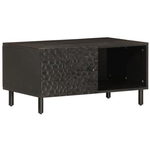 Furnova Klubska mizica črna 80x50x40 cm trden mangov les, (21914844) Slike