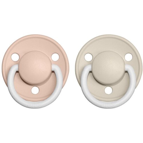 Bibs De Lux Natural Rubber Night Size 1: 0+ months duda Blush / Vanilla 2 kos Cene