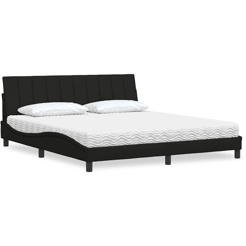 Krevet s madracem Hanko crni 180x200 cm od tkanine Cijene