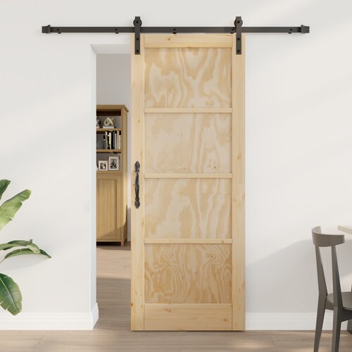 vidaXL Drsna vrata z montažnim setom 78x202 cm iz trdega bora, Notranja vrata 'ORKDAL'78x202x4 cm iz trdega bora Cene