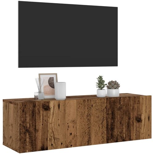 vidaXL Zidni TV ormarić staro drvo 100x30x30 cm konstruirano drvo Cijene