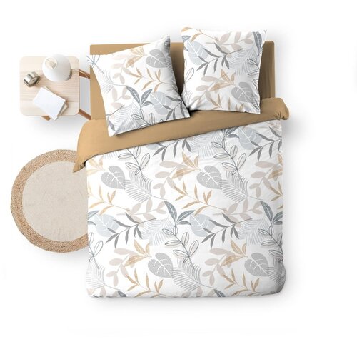 Douceur d int&amp;eacute;rieur Žuta /bijela posteljina za bračni krevet/za produženi krevet 240x220 cm Kimberly &amp;ndash; Slike